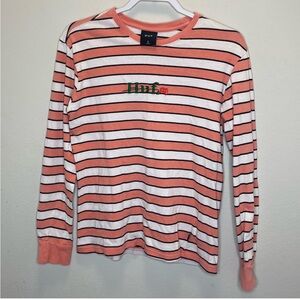 HUF Striped Cotton Longsleeve Mens Size Small